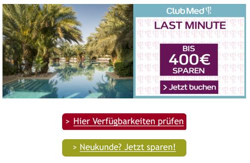 Clubmed Lastminute