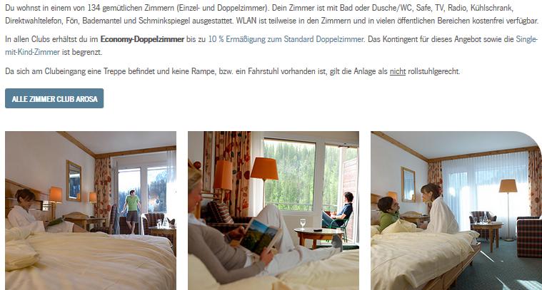 Robinson Arosa Zimmer 