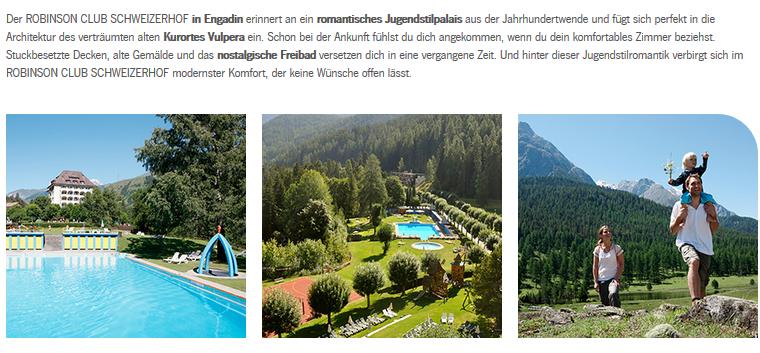 Robinson Schweizerhof Reisen